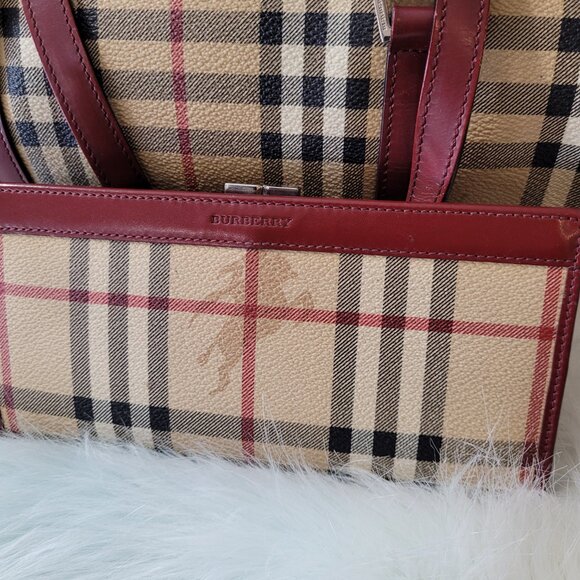Burberry Nova Check Barrel Bag & Wallet * Leather & Coated Canvas - Picture 11 of 16